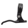 The Alienation Fulcrum Brake Lever, made from black CNC 6061 T6 alloy, features a profile view with hinged clamp and visible mounting hardware; designed specifically for U-Brake systems.