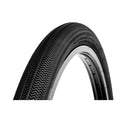 Close-up of the Alienation TCS R1 20 Inch Tyre (Tubeless/Foldable) featuring a chevron tread pattern, partially shown against a white background—ideal for BMX race tyre enthusiasts who want both top performance and standout style.