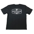 Black heavy duty Animal Carhartt Shirt Black with "animal" and "Bike Company" printed in white on the back, along with a graphic of a bike sprocket under "animal".
