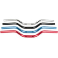 Four Avian Alloy Race Bars 3 Inch (22.2mm Clamp) in silver, black, blue, and red are stacked horizontally. Each bar features a slight upward curve and the “AVIAN” brand name printed on one side, making them ideal for mini and junior race bikes.