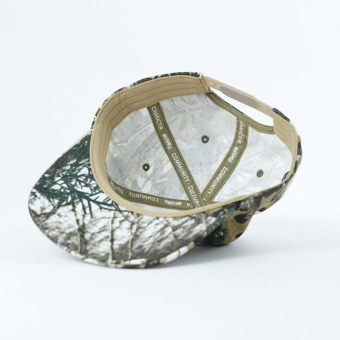 The Backbone 5 Star Snapback Hat is shown from the underside, highlighting its interior stitching, sweatband, and adjustable strap—a top choice for fans of the Backbone BMX style.