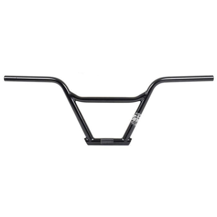 Bone Deth Bastard Bars (22.2mm Clamp) in black, featuring a crossbar and welded joints, are photographed on a white background. These sturdy handlebars are engineered for durability and high performance.