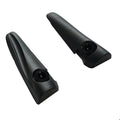 Two black plastic Chase ACT 1.2 V-Brake Mount Aero Covers are shown on a plain white background, each angled to display the visible screw holes, evoking the appearance of sleek components such as nylon cleats or car door handles.