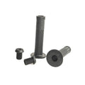 Two black textured Colony Mountjoy Grips and two matching bar end plugs are shown on a white background.