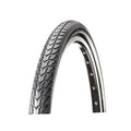 A close-up of the CST Tracer Street C1446 20 Inch Tyre, featuring a black textured tread for improved cornering grip and visible metal rim holes.