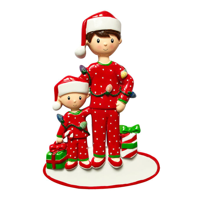 Single Dad with 1 Child Ornament For Christmas Tree