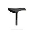 The Eclat Combo V2 Seat, shown in black with an attached seatpost and displayed in profile against a white background.