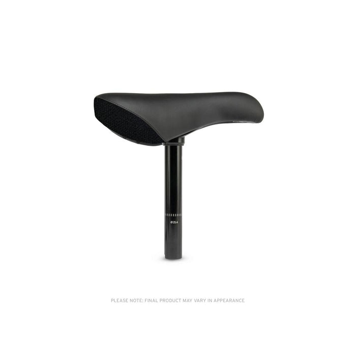 The Eclat Combo V2 Seat, in black, features an integrated seat post and is shown against a plain white background.