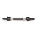 The Eclat Kolibri Axle & Cone Set features a 10mm metal replacement axle for the Kolibri front hub with threaded ends and black nuts on both sides, shown isolated on a white background.