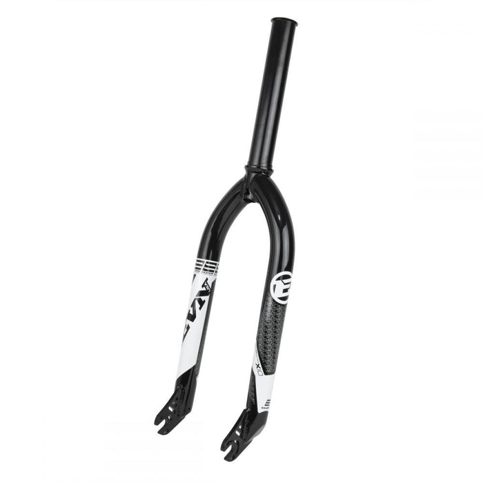 Black and white Elevn 7.0 Pro Light 20 Inch 10mm Fork featuring a straight steer tube, dual dropouts, and leg logo markings, constructed from durable 4130 Chromoly and shown on a plain white background.