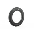 The Family F641 14 Inch Tyre is a black BMX rubber tyre with a knurled tread pattern and visible valve stem, shown standing upright on a white background.