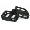 A pair of Federal Command Plastic Pedals, featuring a black rectangular design with textured, cut-out surfaces for BMX use, are shown on a white background.