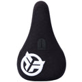 The Federal Mid Pivotal Logo Seat is black with a textured, durable cover, showcasing a white geometric logo and a small anchor emblem near the center for added style and reduced weight.