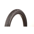 The FITBIKECO F/U 20 Inch Tyre is shown upright against a white background, highlighting its tread pattern and durable sidewall. Engineered to resist pinch flats, this black BMX tire delivers reliable performance for riders, even at lower pressures.