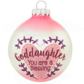 Goddaughter you are a blessing glass ornament