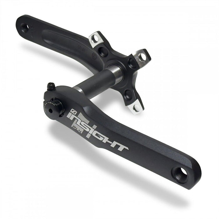 The Insight PL4 Cranks feature two crank arms, a 24mm Cromo spindle axle, and a 4-bolt spider (104BCD), shown on a white background.