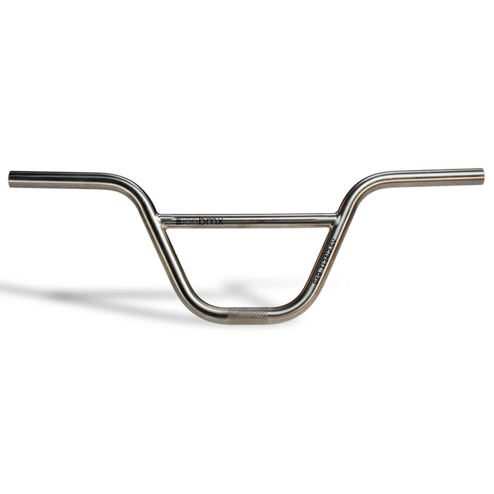 ION BMX Titanium Bars (22.2mm Clamp) shown with a knurled center section, photographed against a white background with a subtle shadow. Inspired by the ultralight BMX bars from ION BMX, these titanium handlebars provide exceptional strength and durability while retaining a lightweight construction for precise control and optimal performance.