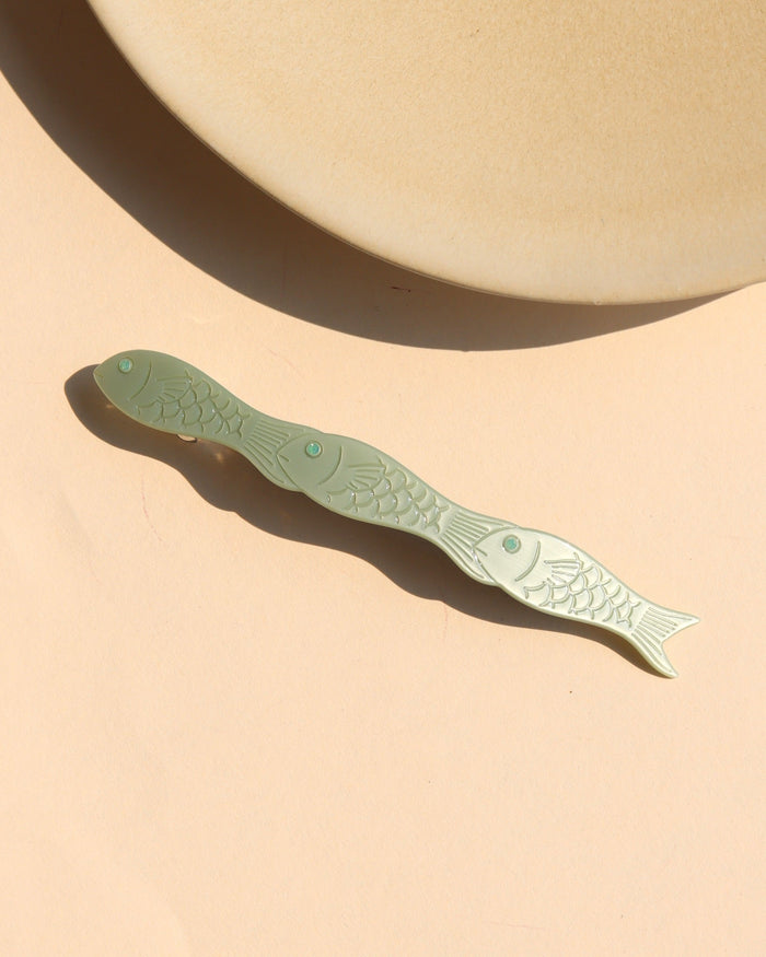 Jade Fish Hair Clip