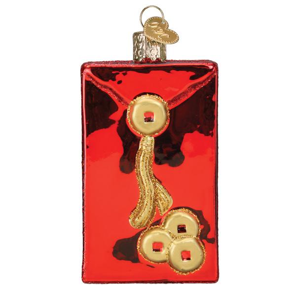 Old World Christmas Lucky Red Envelope Christmas Tree Ornaments