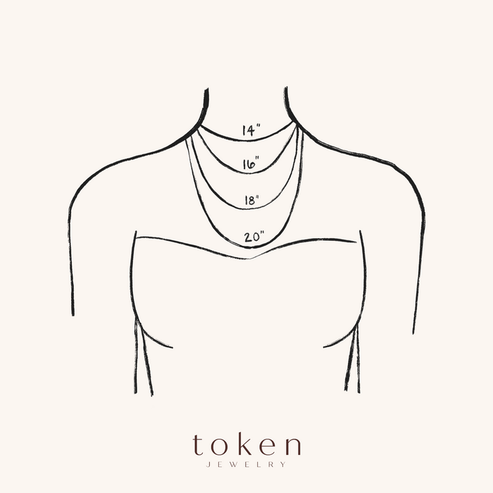 graphic displaying necklace sizing guide