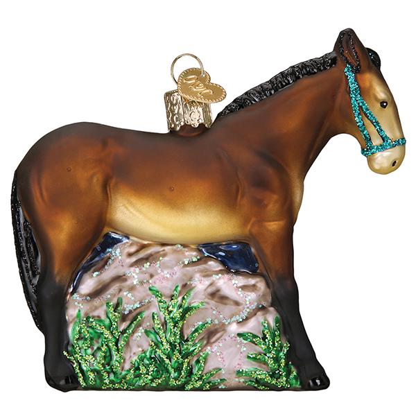 Glass Mule Ornament for the Christmas Tree