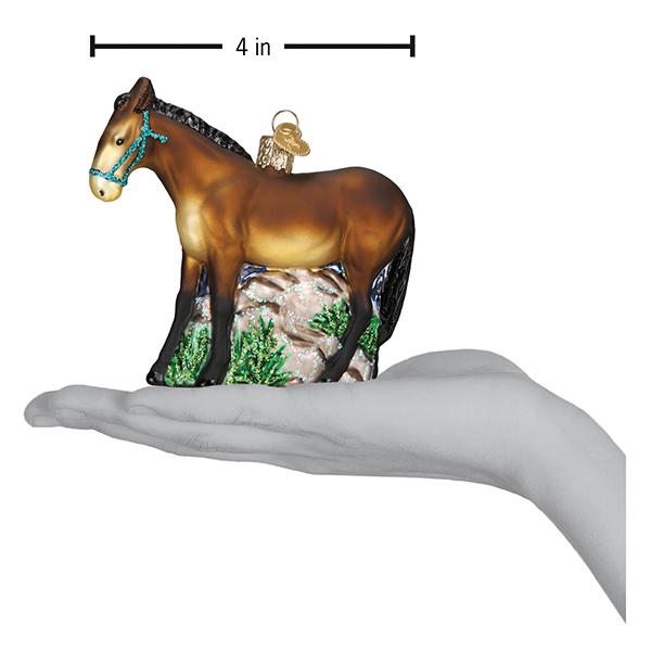 Glass Mule Ornament for the Christmas Tree