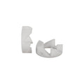 The Odyssey Clutch Adjust Helical Set features two white plastic components with angular cutouts for clutch adjust mechanisms, shown upright and lying down on a plain white background.