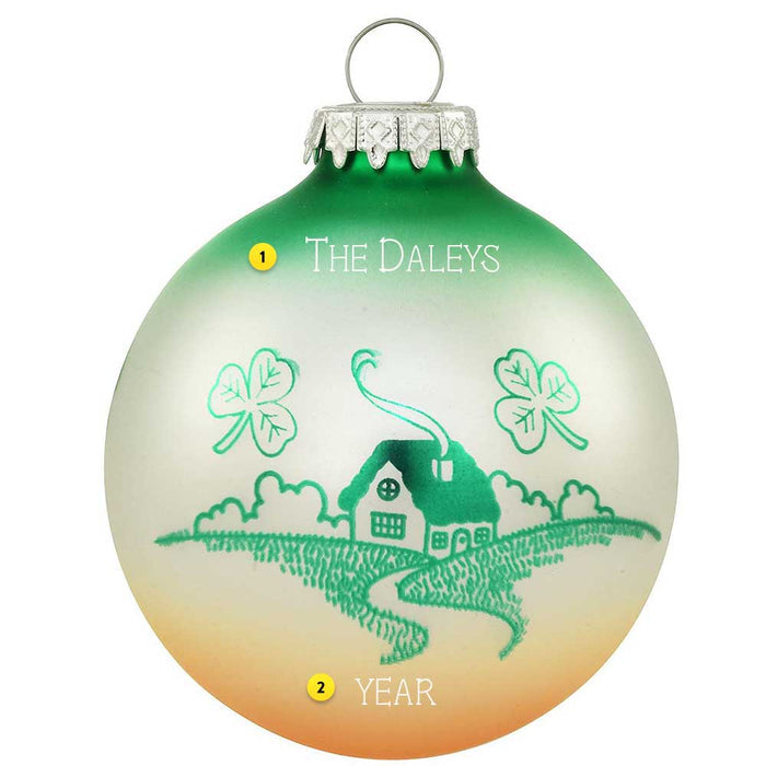 Old Irish Blessing Glass Bulb Ornament