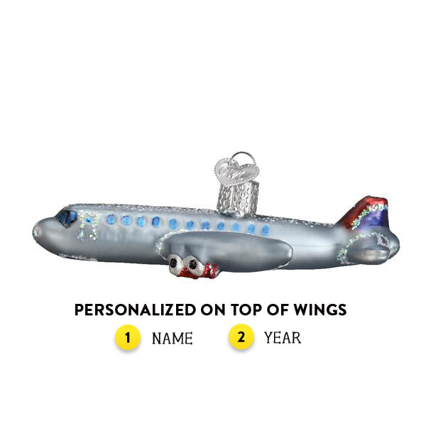 Passenger Airplane Ornament - Old World Christmas