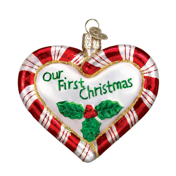Peppermint Heart Ornament for Christmas Tree