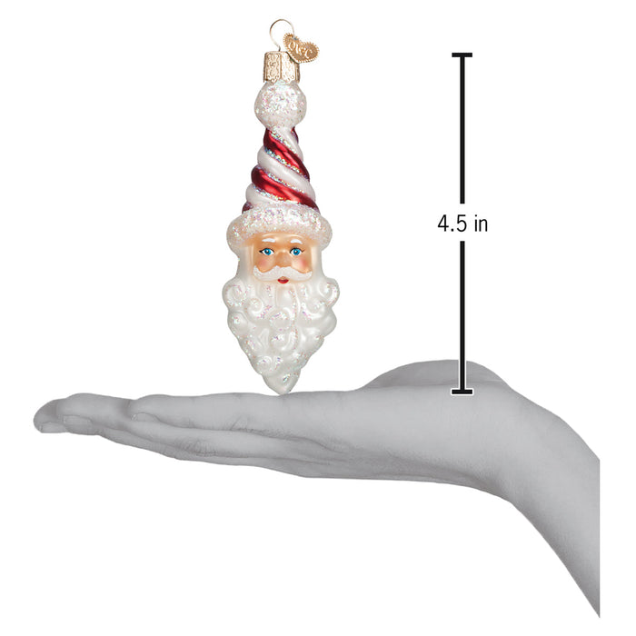 Peppermint Twist Santa Ornament - Old World Christmas