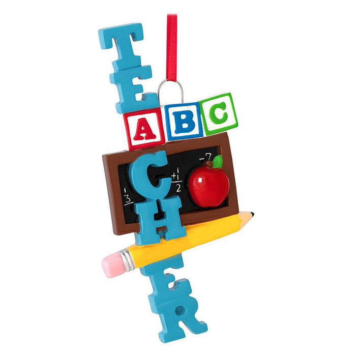 ABC Teacher Ornament for Christmas Tree