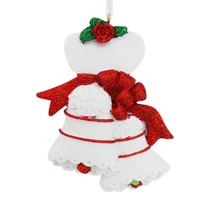 Red Anniversary Bells for Christmas Tree