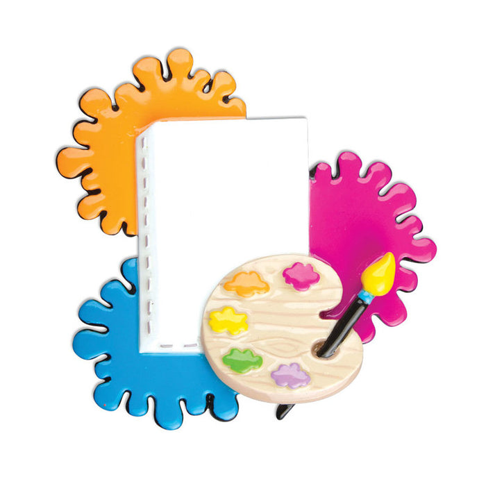 Artist Palette and Canvas Ornament for Christmas Tree
