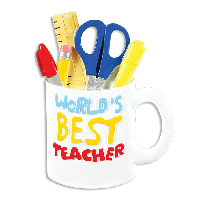 Best Teacher Mug Ornament for Christmas Tree