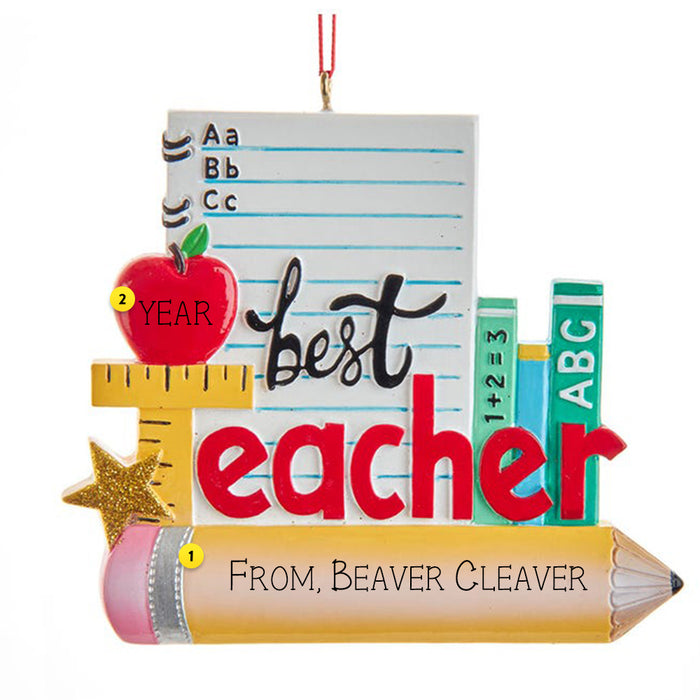 Best Teacher Ornament