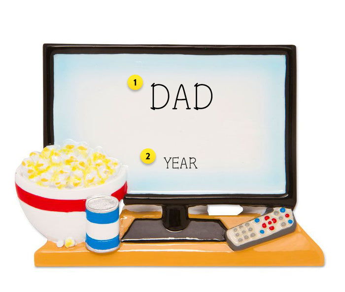 Big Screen TV Christmas Ornament