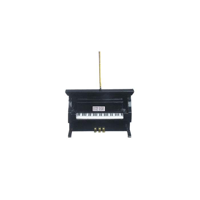 Upright Piano Christmas Ornament - Black Personalized