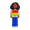 Book Reader Ornament - Black Female for Christmas Tree