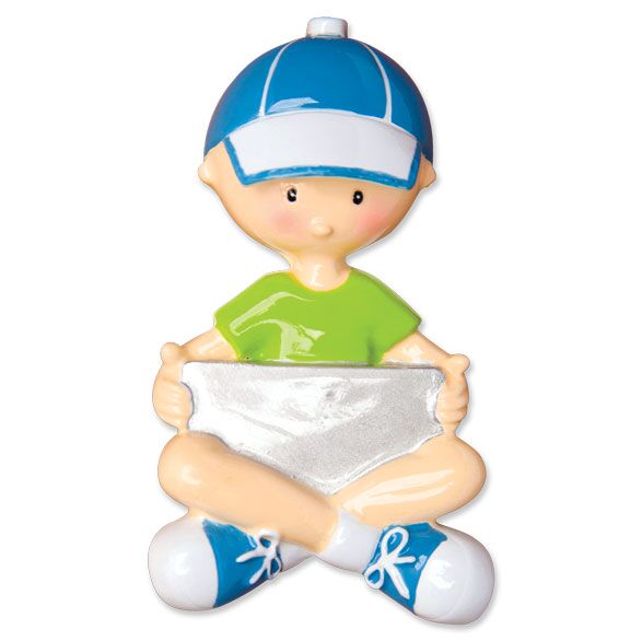 Personalized Boy with Tablet Ornament