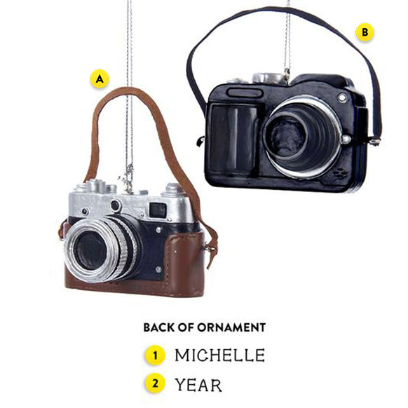 Camera Christmas Ornament 2 Assorted please choose one