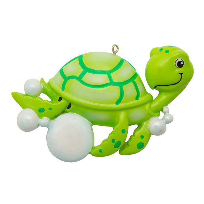 Sea Turtle with bubbles resin ornament