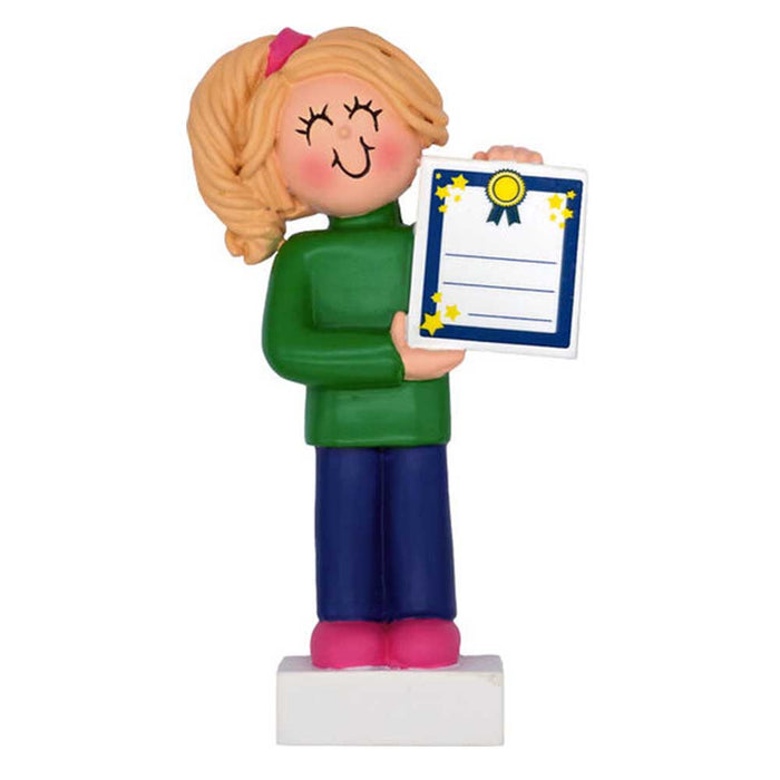 Child with Award - Female, Blonde Hair