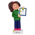 Child with Award - Female, Brunette Hair