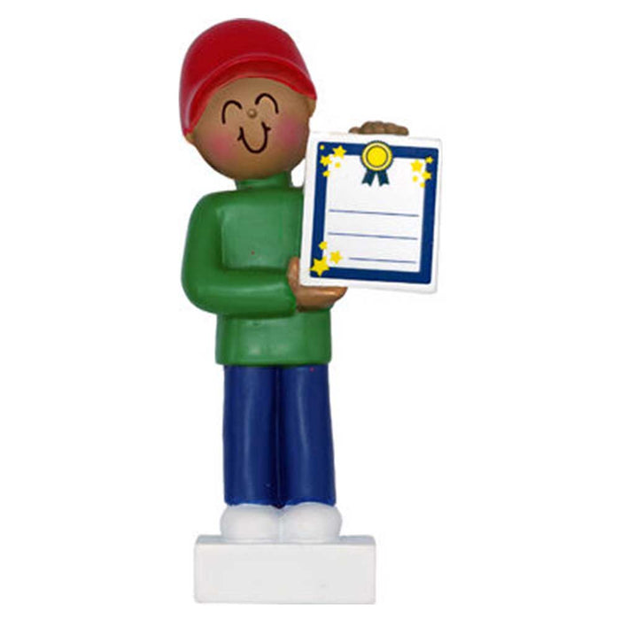 Child with Award Male African American Ornament OC426MAA