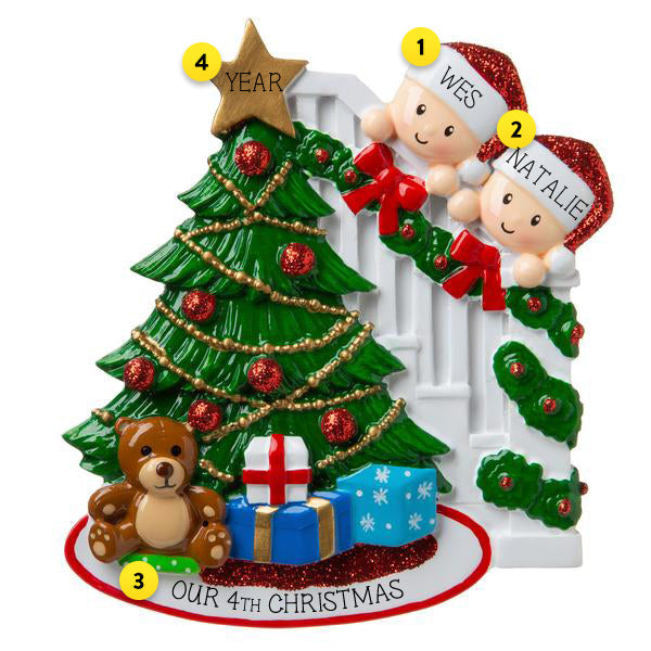 Christmas Morning Couple Personalized Ornament