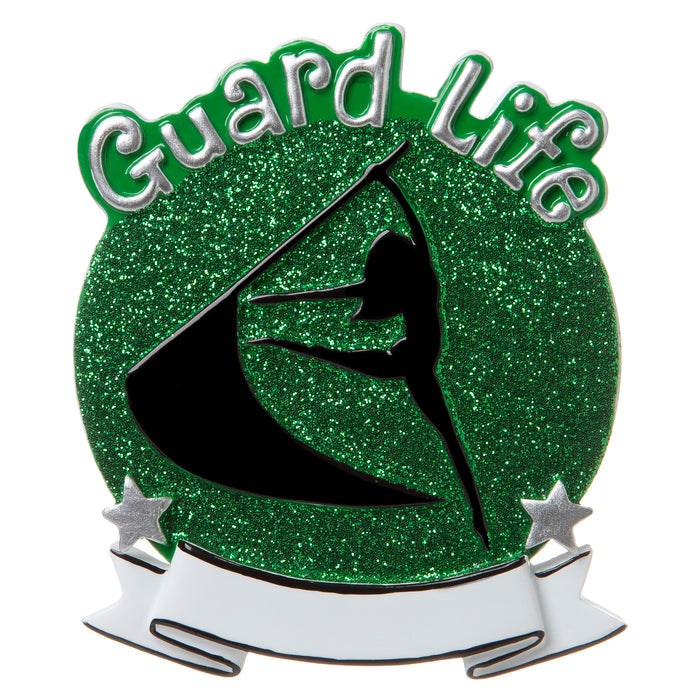 color guard with flag Christmas ornament personalized