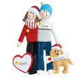 Couple with dog Christmas Tree Ornament