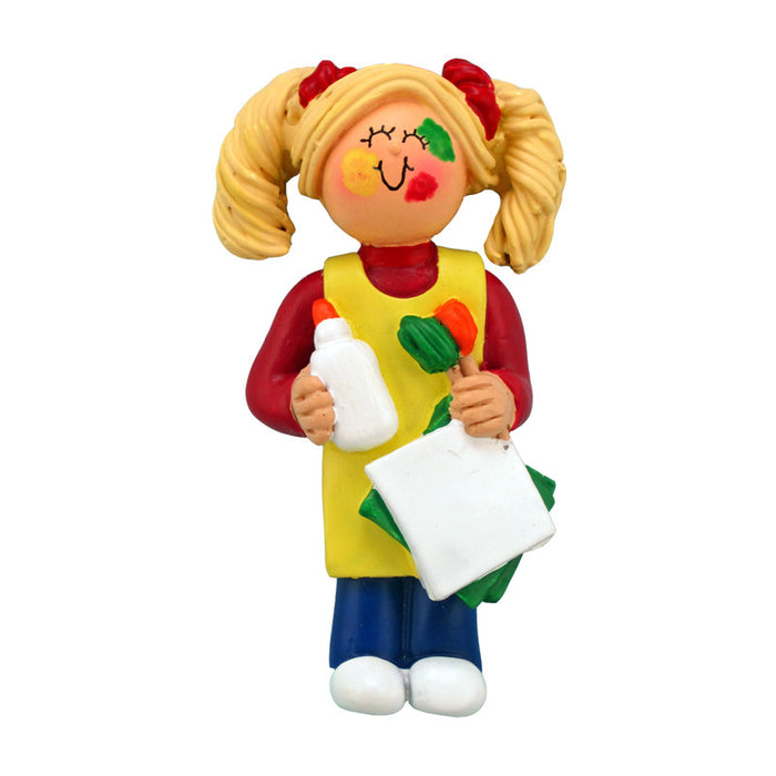 Craft Project Ornament - Blond Female for Christmas Tree