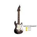 Personalized Electric Guitar Ornament - Black